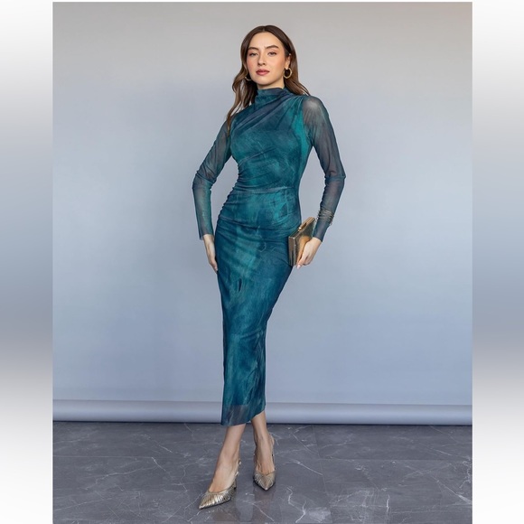 ZARA PRINT DRESS WITH TULLE - Picture 3 of 14